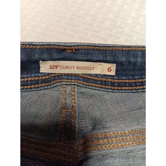 Levis 529 Jeans Women's Size 6 Blue Stretch Denim Curvy Bootcut Western K - Picture 6 of 16